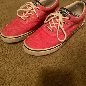 Mens Pink Sperry’s